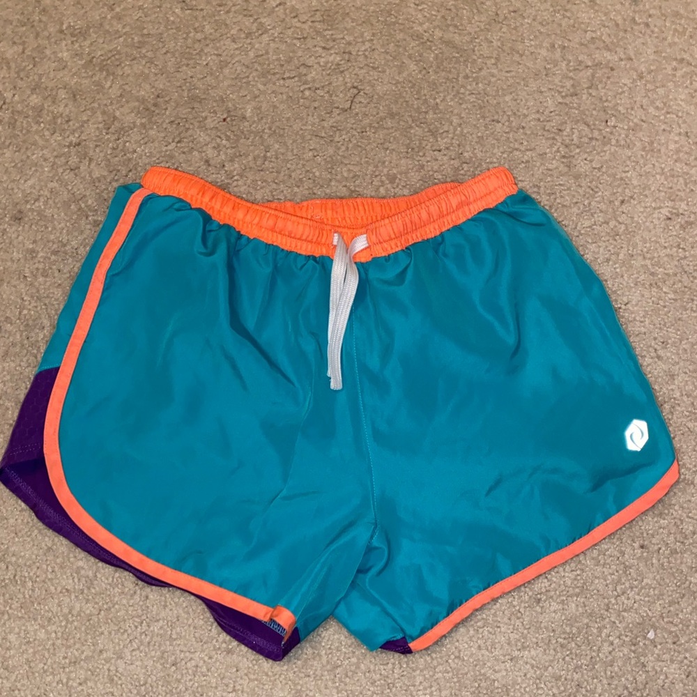 Blue girl’s athletic shorts